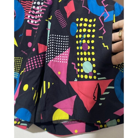 Womens Tachuntfish Shorts Size Medium Geometric Print Retro Athletic Performance - Picture 6 of 8